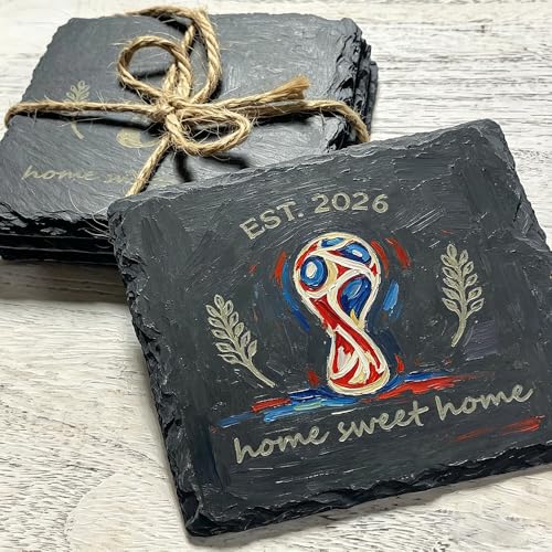 Image of MONKEY SUN 60 Pack 4 x 4 Inch Gorgeous Black Slate Stone Coasters Bulk Square Slate Stone Cup Coaster for Drink Bar Kitchen Home, Handmade Natural Rough Edge, Set of 60