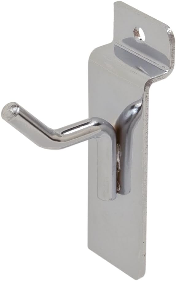 Only Hangers 1" Chrome Slatwall Hooks (Box of 96)