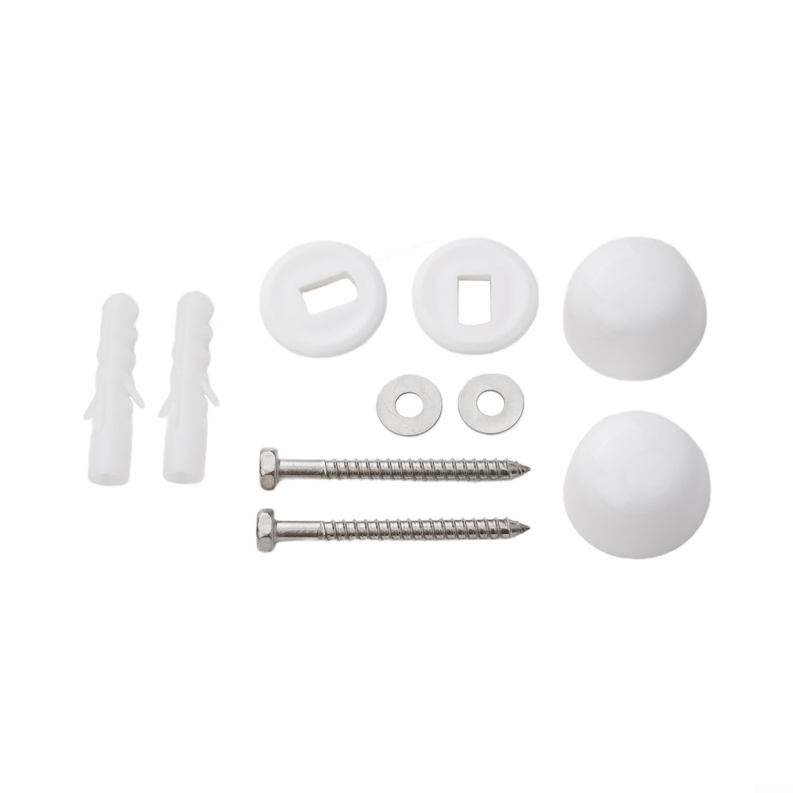 Toilet Pan Fixing Kit with Screws Washers and Bushes for Bidet Floor Mounting Hardware - Adjustable Toilet Installation