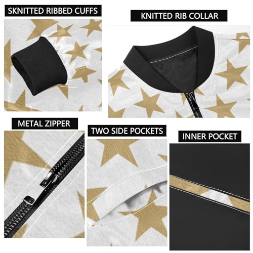 KLL Jaqueta aviador leve Gold Star masculina jaqueta corta-vento leve à prova d'água softshell pequ