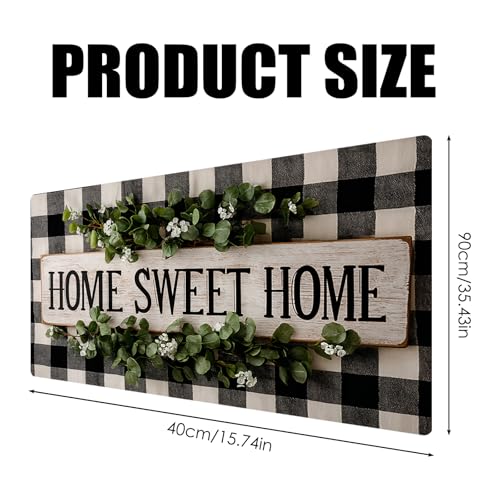 Image of Nuxovilar Professional Large Mouse Pad 11.8x31.4 Inch Polyester Desk Mat for Office Living Room Rustic Decor - Home Sweet Home