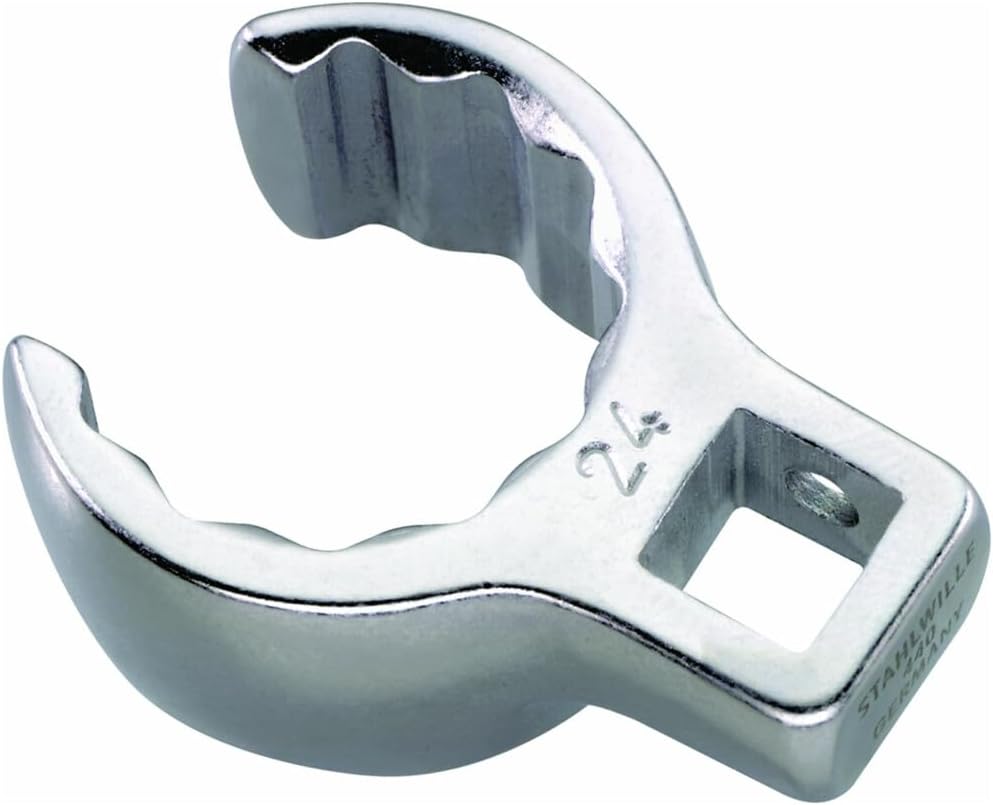 Stahlwille 03490078 Crow-Ring Wrench (Spanner), 1/2" Inside Square, Made of Chrome Alloy Steel & Chrome Plated, Has Anti-Slip Drive Profile, Size 2-3/8 Inches, L. 95.2 mm