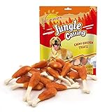 Jungle Calling Piscolabis para Los Perros, Eliminar Sarro Calcio,Muslo de Pollo, Buen Regalo Después del Entrenamiento, 300g