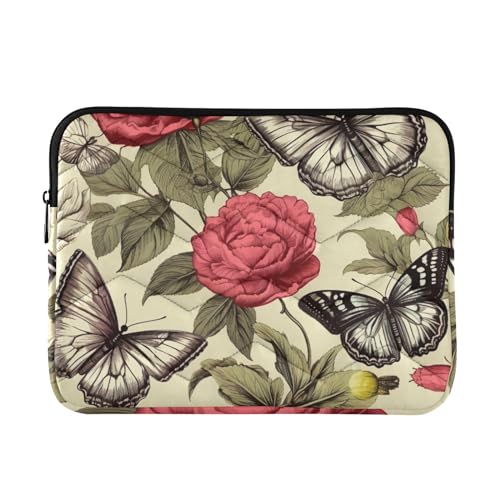 Funda para Laptop con Diseño de Mariposa Vintage 13-14 Pulgadas