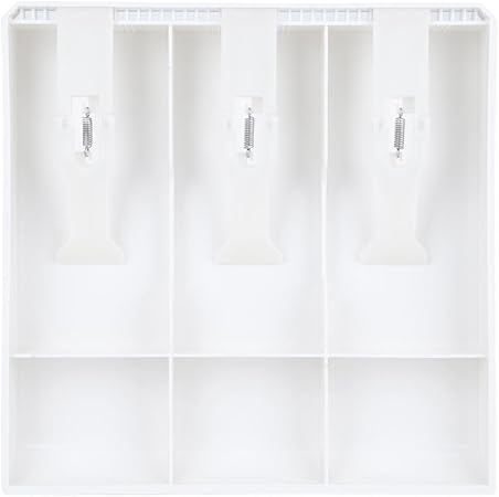 Amazon Co Jp 現金自動預け払い機レジスター挿入トレイプラスチック3枚の紙幣3枚の紙幣収納庫貯金箱9 6 X 9 6 X 1 4インチ ホワイト おもちゃ