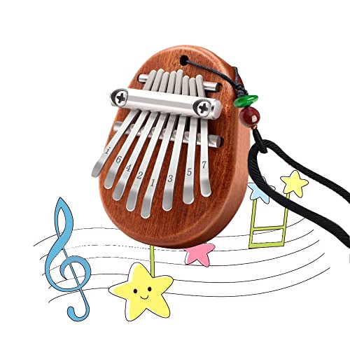 JIAMIAN Kalimba, Kalimba Mini Piano À Pouce, Kalimba Instrument, 8 Touches En Métal Portable En Bois Avec Cordon, Flûte… - Les Beatles, Paul McCartney, John Lennon, RIngo Starr, George Harrison JIAMIAN Kalimba, Kalimba Mini Piano À Pouce, Kalimba Instrument, 8 Touches En Métal Portable En Bois Avec Cordon, Flûte… – Image 6