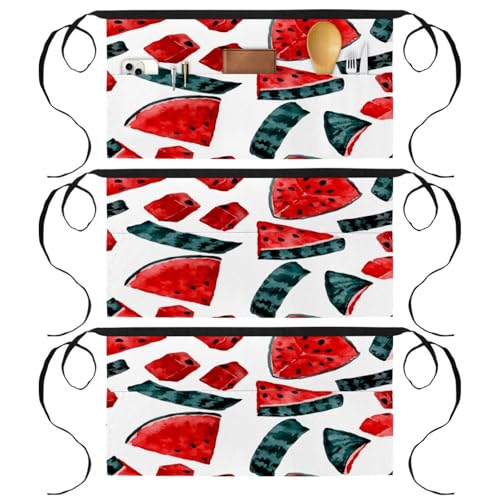 Demi-tablier pour la cuisine et la pâtisserie au motif pastèque estival