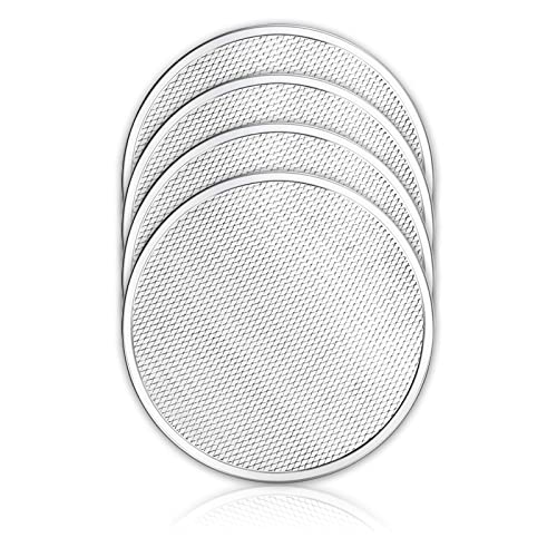 Cnjerryxd 10-Inch Restaurant Grade Aluminum Pizza Baking Screen Pan, Seamless, Pack Of 4 #TOP1