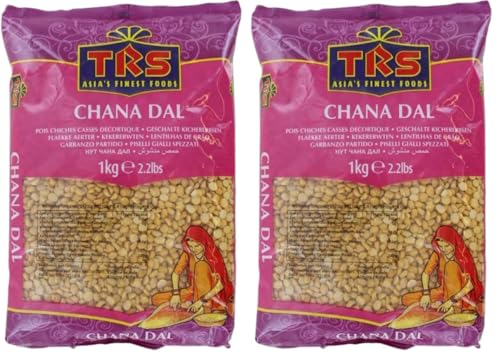 TRS la Moitie Chickpeas Chana Dall 1 kg 1 Unité (Lot de 2)