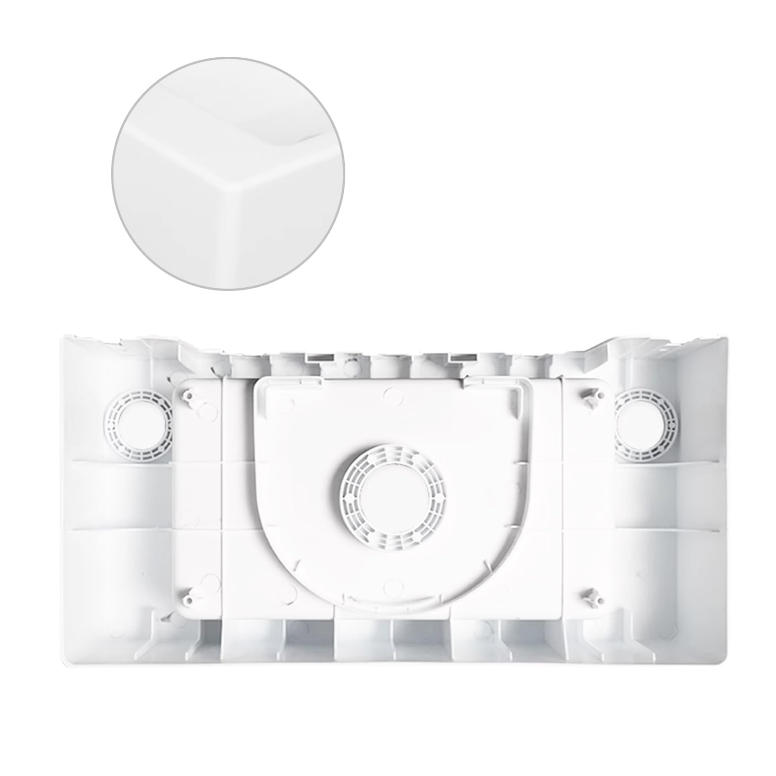 Lavabo Suspendido,40x20x11cm(WxDxH),Blanco rectángulos plástico Lavabo,que es ligero,Lavabo artístico para cualquier lavadero, hogar o sala de calderas (B)