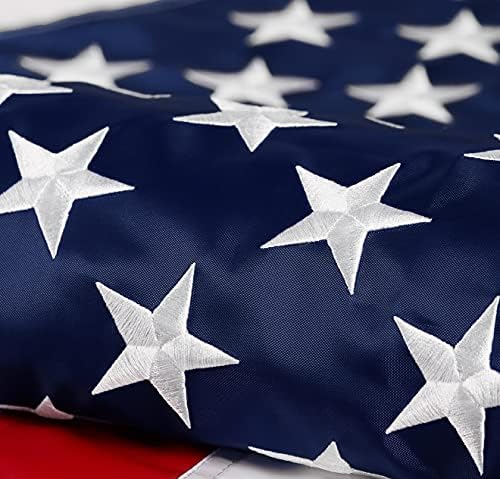 American Flag 3x5 ft: Longest Lasting US Flag, Made From Nylon, Embroidered Stars, Sewn Stripes, Brass Grommets, UV Protection Perfect for Outdoors! USA Flag