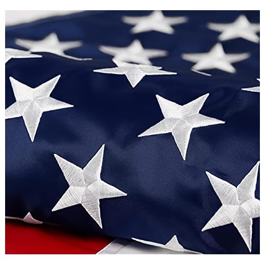 American Flag: Longest Lasting US Flag Made from Nylon - Embroidered Stars - Sewn Stripes - UV Protection Perfect for Outdoors! USA Flag (4x6 ft)