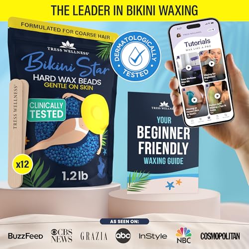 Tress Wellness Waxing Perlen - Für Sensible Haut ohne Wachsstreifen - 550g bis zu 50 mal Waxen - Wachsperlen Haarentfernung Wachs