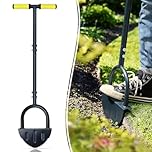 Colwelt Saw-Tooth Lawn Edging Tool 96cm, T-Grip Half Moon Lawn Edger, Long Handled Edging Tools for Grass Lawn Edging