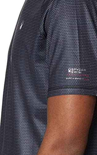 Spyder Men's Standard No Print Short Sleeve Rashguard, Black, Small #TOP3