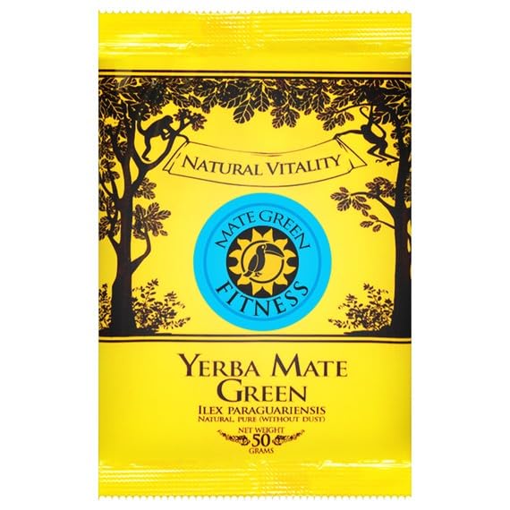 Brasilianische Mate Green Fitness 50g●Fruit Yerba Mate-Tee●mit Pu-erh-Tee und Seneskraut●Matetee aus Mateblättern●Zitronengras und Minze●Yerba Mate Tee lose Blätter 50g