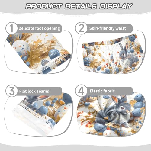 Blue Rabbit Egg Girls Leggings Athletic Pants Tights Stretch Bottom3