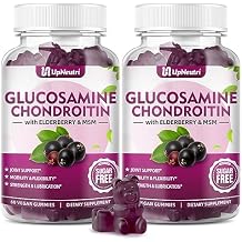 GGlucosamine Chondroitin Gummies Sugar Free, Extra Strength 1500mg Glucosamine with Chondroitin MSM & Turmeric, Joint Support Supplement for Men & Women Joint Health 120 Count Pack of 2