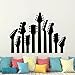 Rjjrr Gitarre Wandtattoo Gitarrenhälse Musik Serie Wandaufkleber Rock Metal Art Decor Vinyl Musik Guita Wandbild Home Music Art 58X42Cm Kinderzimmer