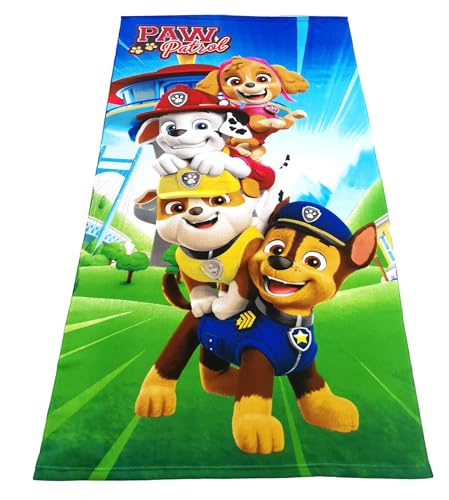 Theonoi Kinder - Handtuch Saunatuch Strandtuch Duschtuch Badetuch - 70 x 140 cm -Geschenk Jungen Mikrofaser (Paw)