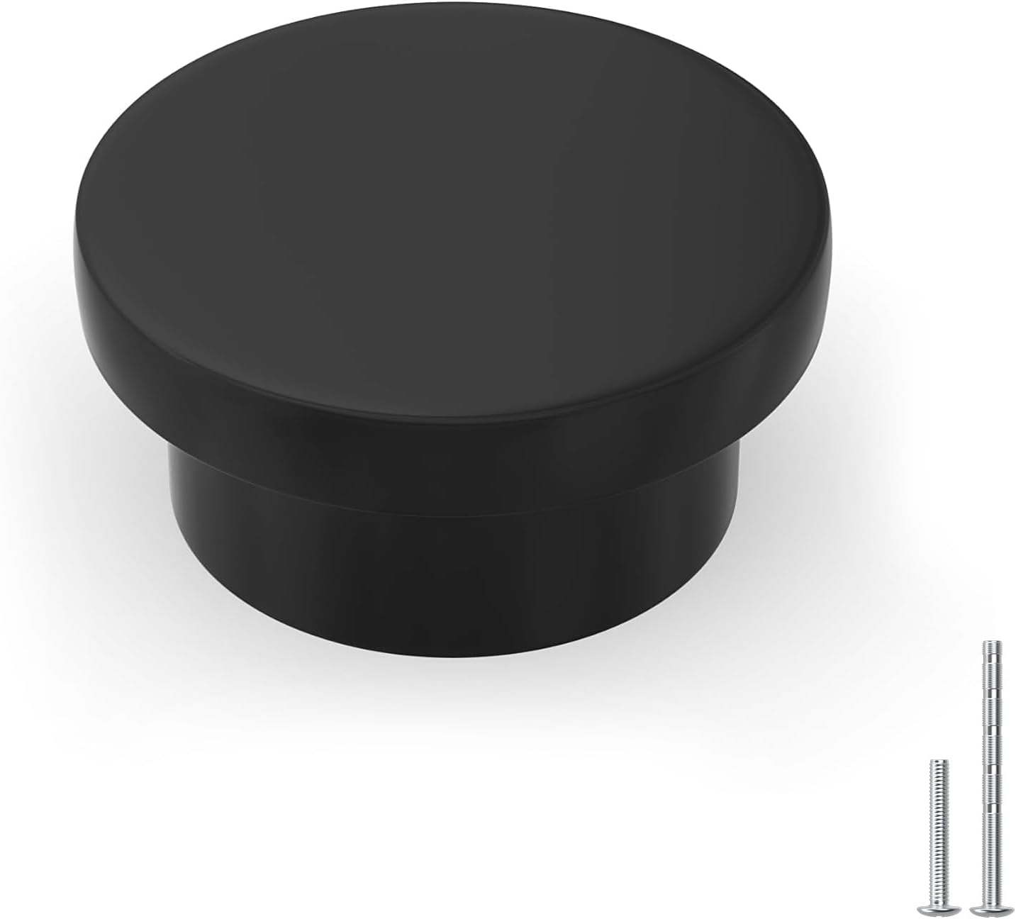 homdiy 20 Pack Black Kitchen Cabinet Knobs Round Dresser Drawer Knobs Matte Black Dresser Knobs for Cabinet Hardware