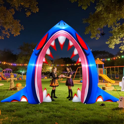 Danxilu 10' Halloween Inflatable Shark Arch w/ Built-in LED Lights - image 8