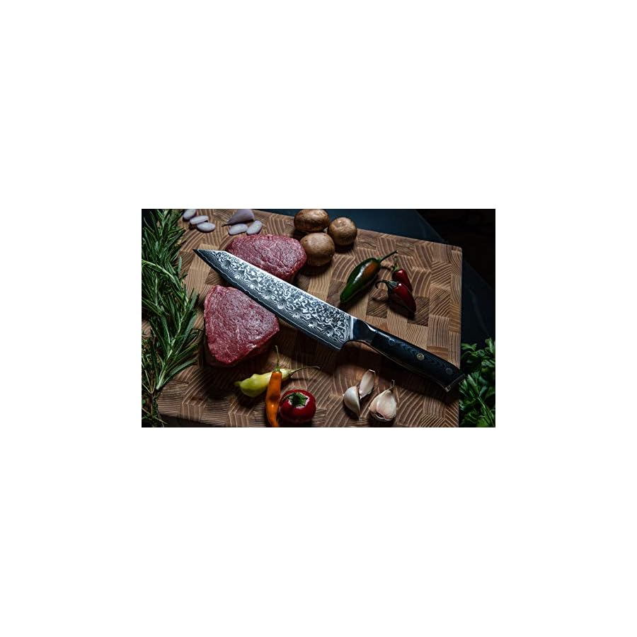 Kiritsuke-Chefs-Knife-8-Inch-Damascus-Japanese-VG10-Super-Steel-67-Layer-High-Carbon-Stainless-Steel Oxford CHEF Kiritsuke Chef's Knife 8 Inch Damascus Japanese VG10 Super Steel 67 Layer High Carbon Stainless Steel