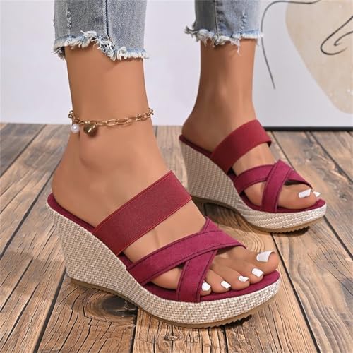 Mules à talon compensé avec bride élastique antidérapante - 2