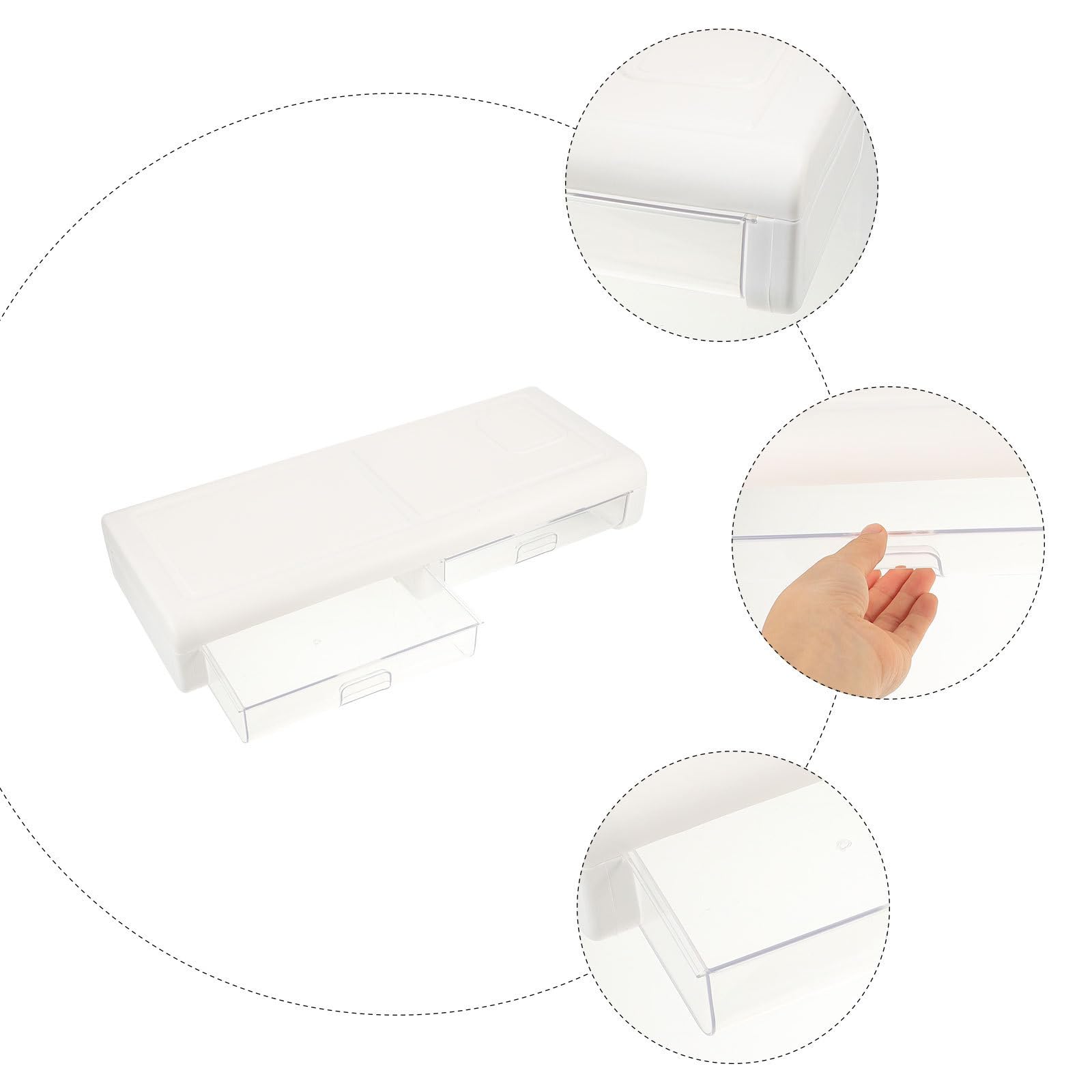 Supporto per Monitor con Cassetto Rialzo per Schermo del Computer in Plastica Resistente alla Deformazione da Scrivania per Uffici e Case