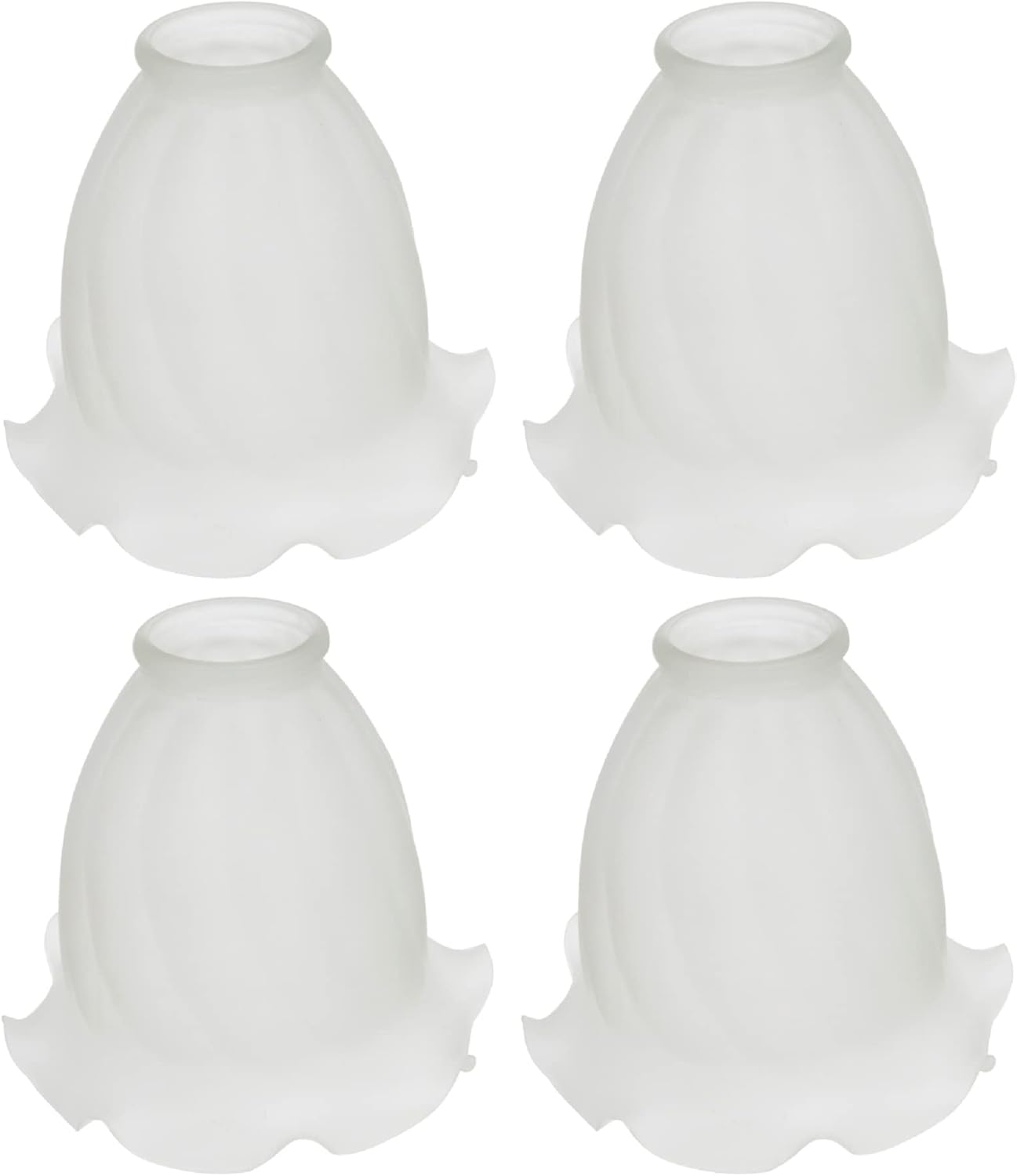 Aspen Creative 23017-4A Transitional Frosted Ceiling Fan Glass Shade.2-1/8"Fitter.Size:5-1/8"D x 5-1/4"H.4Pcs/Pack