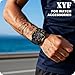 XYF Rugged Shockproof Sport Band for Men, Compatible with Apple Watch Ultra 3/2/1 (49mm)- with Metal Bumper Case & Screen Protector (49mm,Black/Gold)