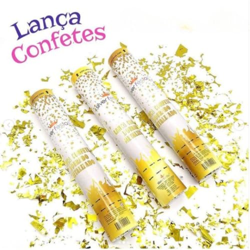 Lança Confete Metalizado e Neon Festa Aniversário (Confete de Papel, Neon Colorido)
