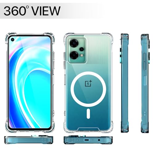 Image of Pikkme Back Cover for OnePlus Nord Ce 2 Lite 5G Mag-Safe Shockproof PC + TPU | Protective Case Magnetic Support | Bumper Case (Transparent Mag-Safe)