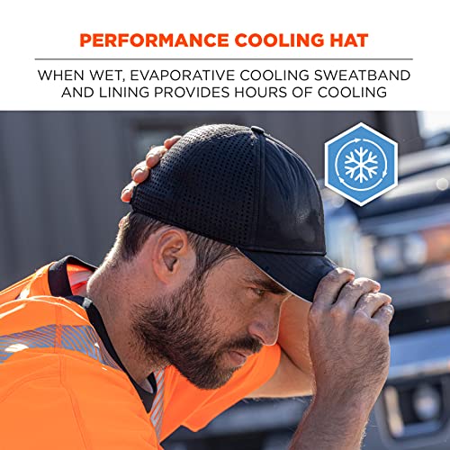 Image of Ergodyne Chill Its 8937 Cooling Performance Hat, Unisex Baseball Cap, Vented Back for Breathability