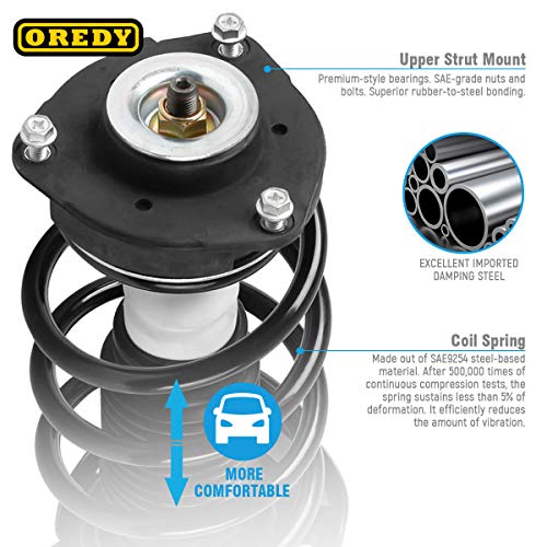 Oredy Front Struts Coil Spring Suspension Struts 172311 11060 Complete Struts Assembly Compatible With Jetta 05-14 Sedan&Wagon,Jetta 15-18 Sedan Golf 10-14 Passat 06-19 Cc 09-17 Beetle 12-18 #TOP2