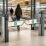 FRANREADER Tornello a Battente Automatico con Sensore Radar a Infrarossi per Supermercati,...