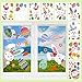 LOPOTIN 9 Pcs Autocollants de Fenêtre Lapin, Stickers Fenêtre Lapin, Autocollants de Fenêtre Animaux Motif Oeufs Poussin Carotte Papillon Fleur pour Enfant Chambre Decalcomanie Décoration Mur Maison