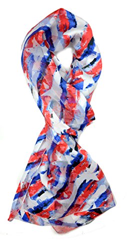 USA Flag Scarf, Patriotic, Red, White and Blue American Flag Scarf abstract flag