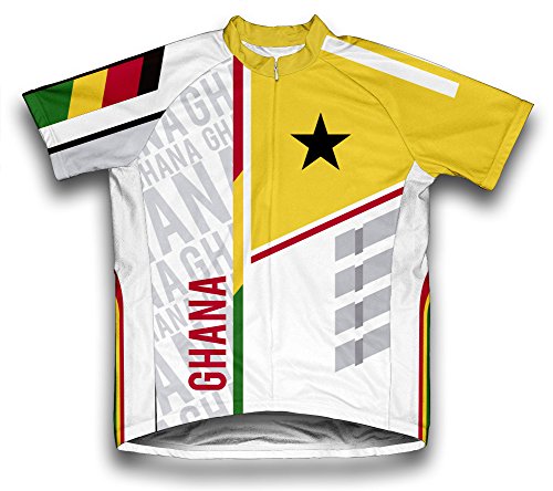 ScudoPro Ghana Short Sleeve Cycling Jersey for Men - Size 3XL White