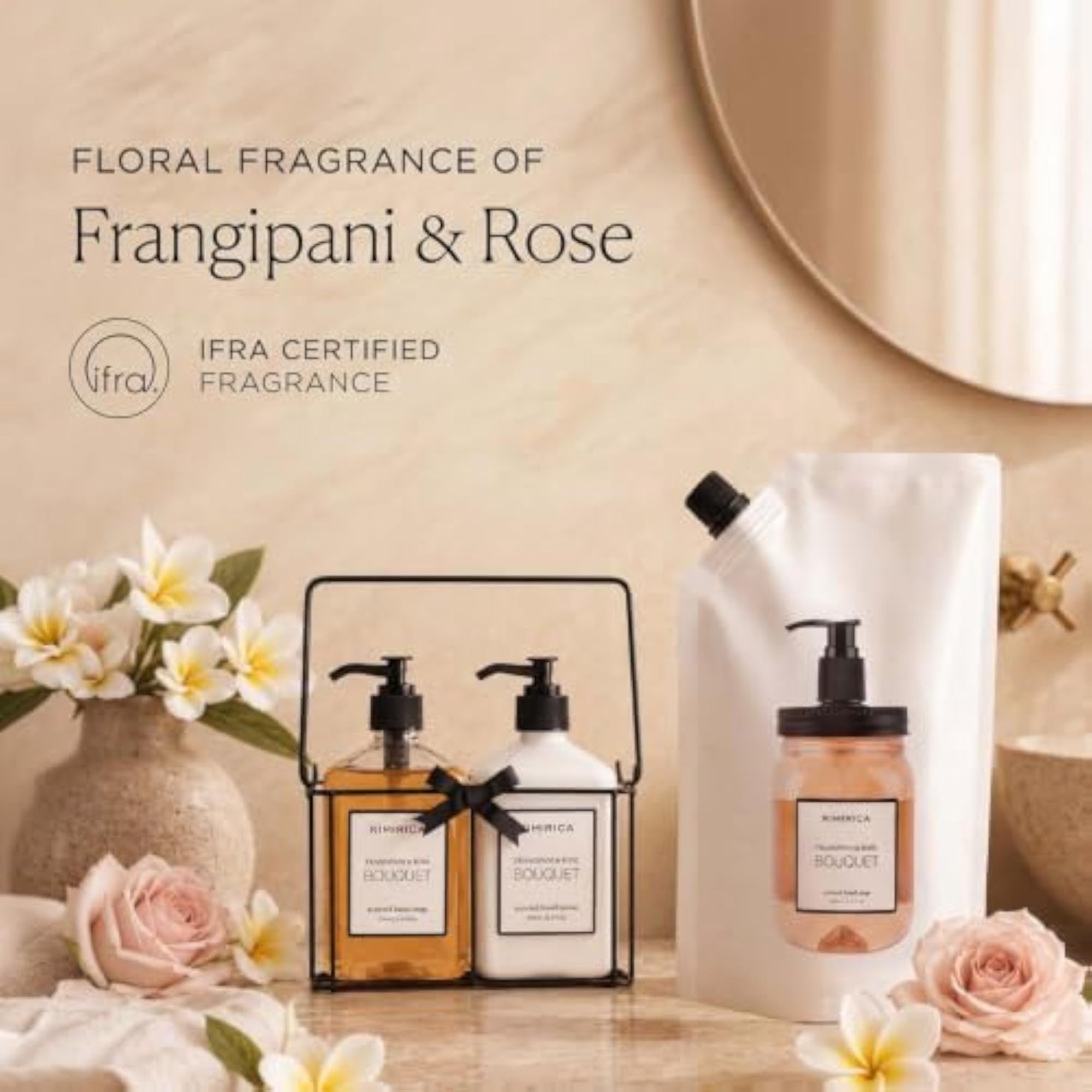 Bouquet Hand Caddy Set & Refill Duo, Vegan Luxury Hand Care Set