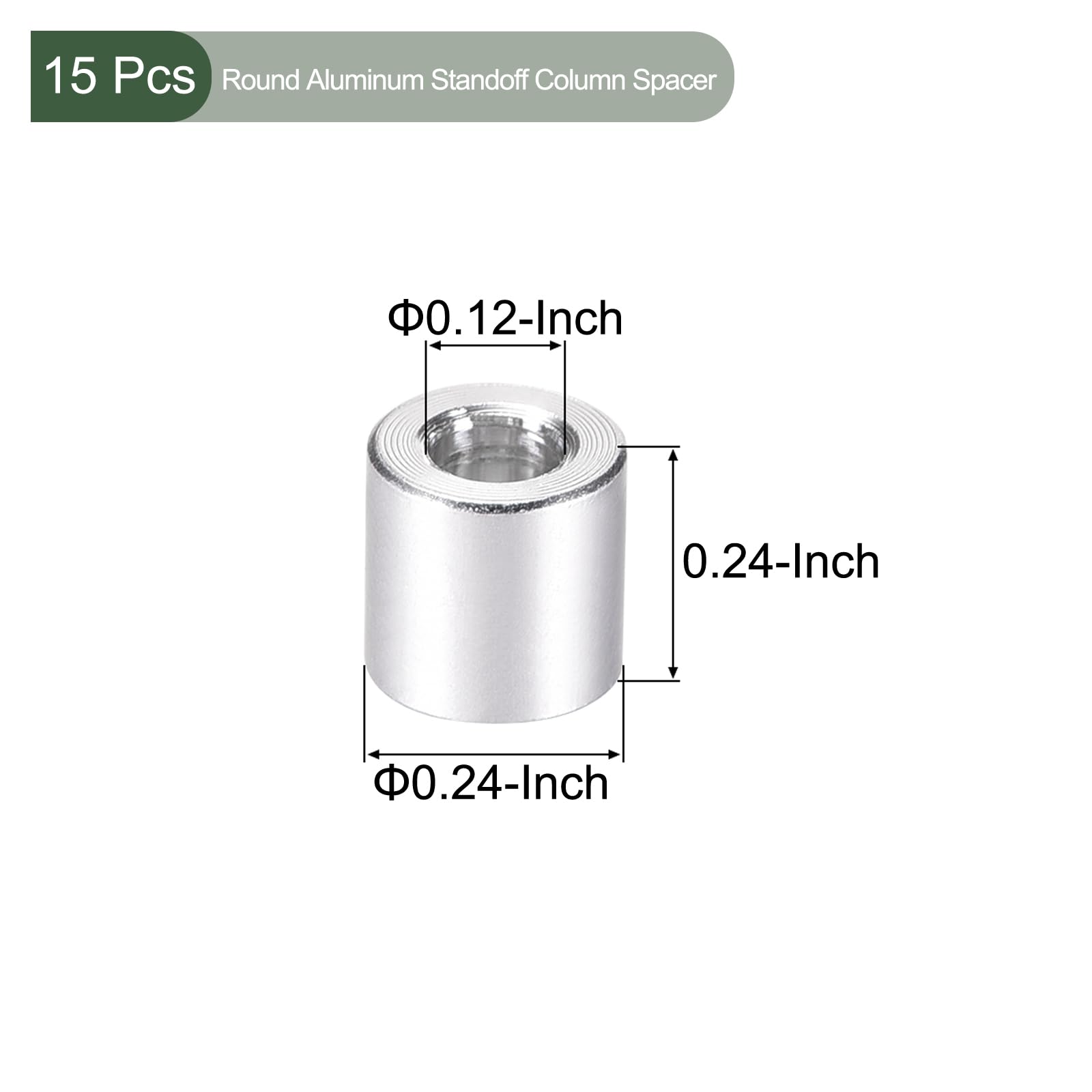 YOKIVE 15 Pcs Standoff Spacer, Aluminum Round Straight Spacer, Silver, 6mm - Image 2