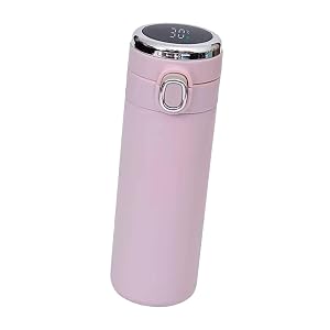 Bothyi Insulated Tumbler Insulated Tumbler Large Capacity Drinkware Smart Drinking Bottle Temperature Display Camping Thermal Bottle pink