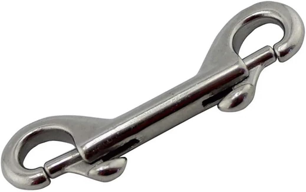 Ship Fittings 1PCS Double Ended Scuba Bolt Snap Stainless Steel 316 Heavy Duty 90mm 100mm 115mm Length Double Ended Locking Swivel Snap Hook Marine Hardware(90mm)