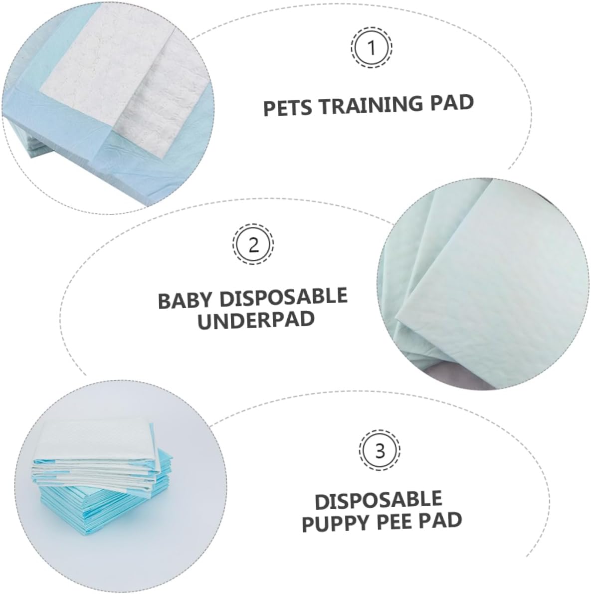 10pcs Disposable Puppy Pee Pads Leak for Elderly Changing Dog Training Lightweight Absorbent for Nursery and Pet Use