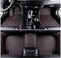 ZPXJSM Car Floor Mats for 95% Custom Style Full Coverage All Weather Protection Non-Slip Leather Floor Liners (Black Red)