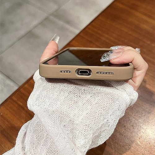 Protection objectif iPhone 14 Pro antichoc coque silicone kaki
