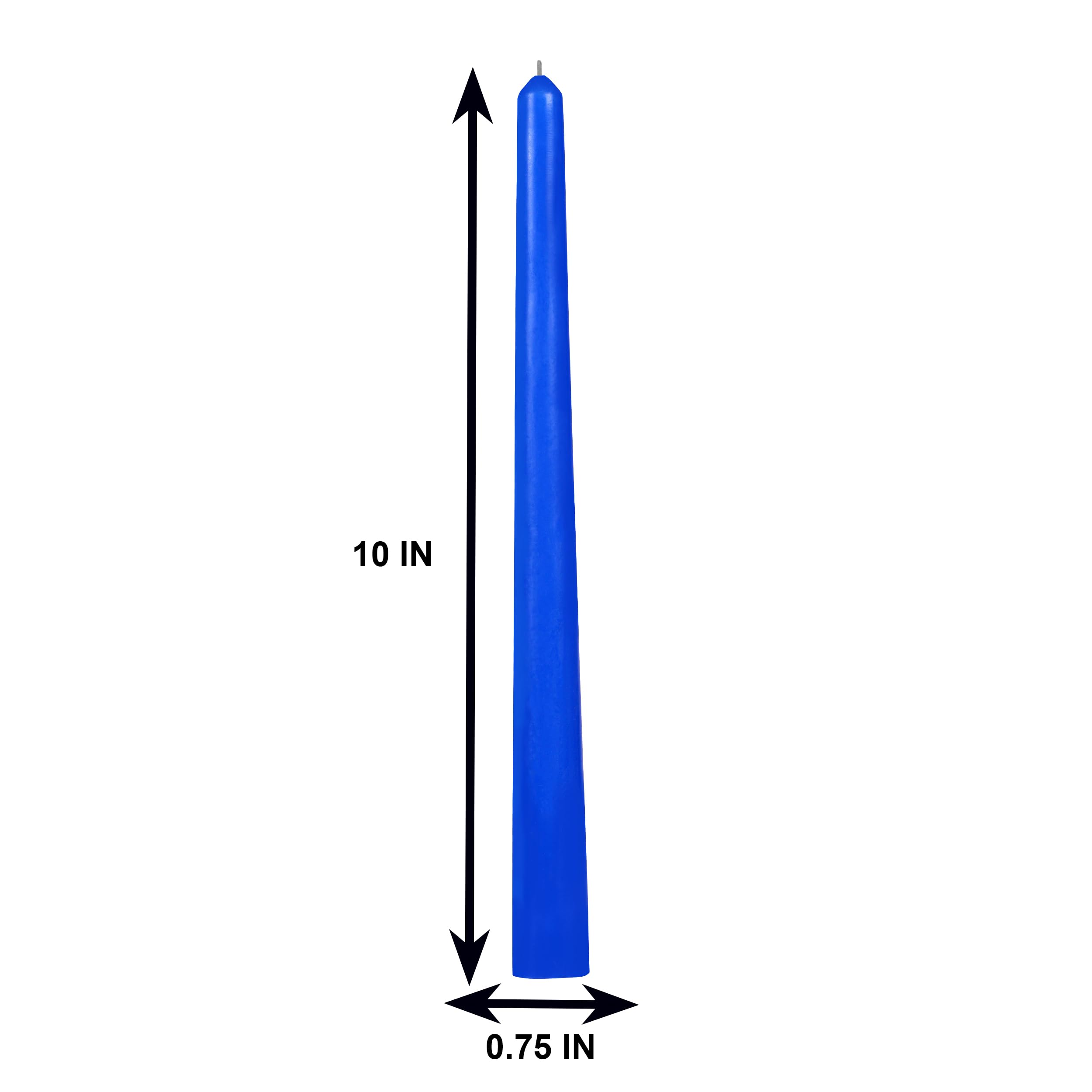 PROSPERRO LUMO by Parkash Candles Unscented Dripless Taper Candles || 10 Inch x 0.75 Inch || Candle Light Dinner || Spell || Set of 4 || Paraffin Wax (Blue) 1