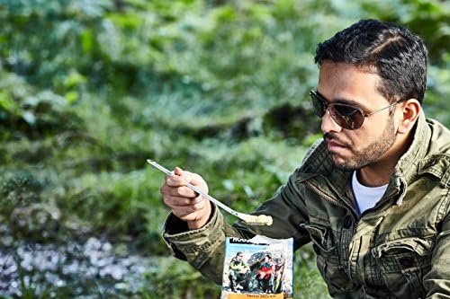 finessCity Titanium Long Handled Spoon - 9.65inch/245mm Ultra Lightweight Long Camping Spoon with Polished Bowl and Waterproof Cloth Case for Travelling, Backpacking and Hiking