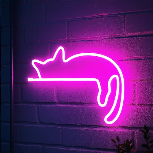 Neon Lights for Bedroom Lightning Shape neon Light Sign for Bedroom Accessories Neon Wall Light Decorations for Bedrooms (C)