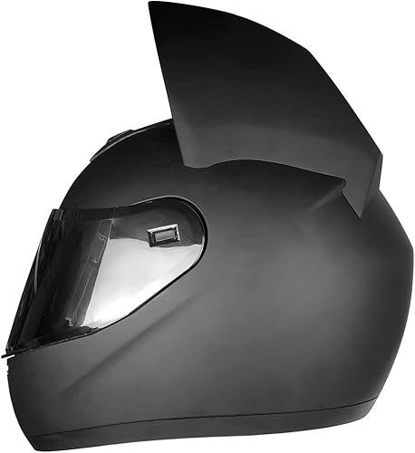 Miniatura 3 de Casco de motocicleta eléctrico personalizado con orejas de gato, casco completo de invierno para hombres y mujeres, casco de motocicleta con forma